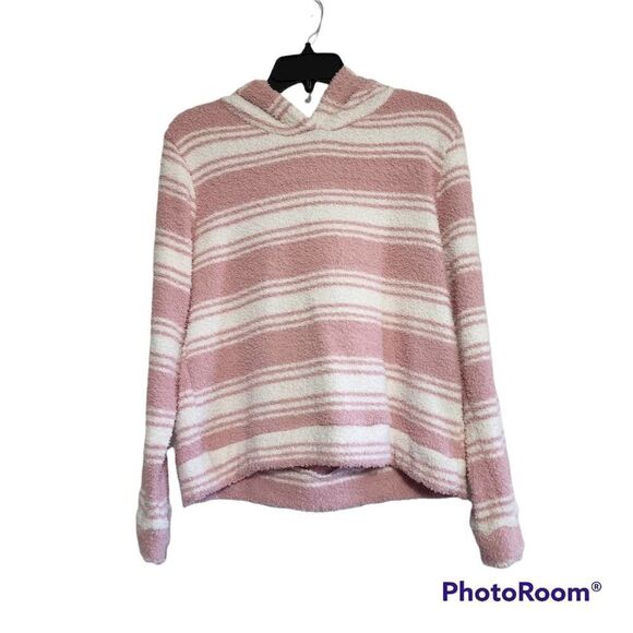 Wallflower Sweaters - Wallflower hoodie sweater XL pink & white striped soft comfy